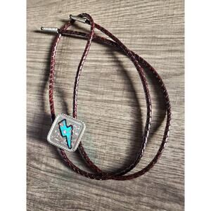 Bolo tie, lightning bolt, western bolo tie necklace, rodeo western necklace